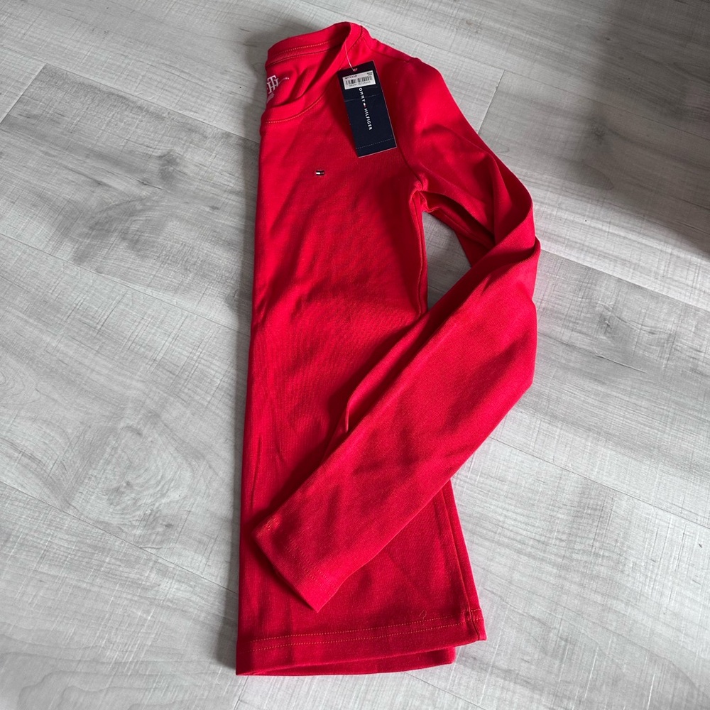 NWT Size XS Tommy Hilfiger Red Long Sleeve Top